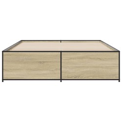 Cadre de lit sans matelas chêne sonoma 150x200 cm 