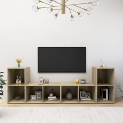 Meubles TV 4 pcs Chêne sonoma 72x35x36,5 cm Bois d'ingénierie 