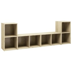 Meubles TV 4 pcs Chêne sonoma 72x35x36,5 cm Bois d'ingénierie 