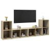 Meubles TV 4 pcs Chêne sonoma 72x35x36,5 cm Bois d'ingénierie 