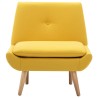 Fauteuil sans accoudoirs jaune tissu 