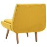 Fauteuil sans accoudoirs jaune tissu 