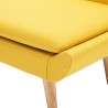 Fauteuil sans accoudoirs jaune tissu 
