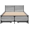 Cadre de lit avec tiroirs sans matelas sonoma gris 75x190 cm 