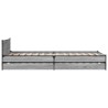 Cadre de lit avec tiroirs sans matelas sonoma gris 75x190 cm 