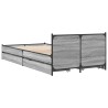 Cadre de lit avec tiroirs sans matelas sonoma gris 75x190 cm 