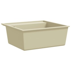 Évier de cuisine avec trou de trop-plein Beige Granit 
