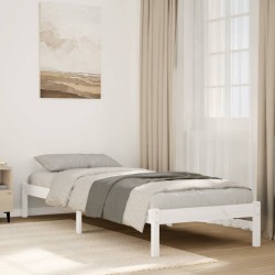 Cadre de lit extra long sans matelas 100x210 cm bois massif pin 