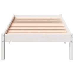 Cadre de lit extra long sans matelas 100x210 cm bois massif pin 