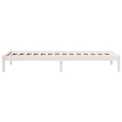Cadre de lit extra long sans matelas 100x210 cm bois massif pin 