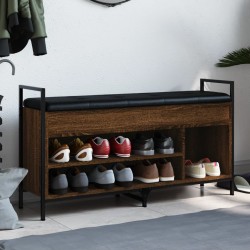 Banc à chaussures Chêne marron 105,5x32x57,5 cm Bois ingénierie 