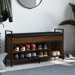 Banc à chaussures Chêne marron 105,5x32x57,5 cm Bois ingénierie 