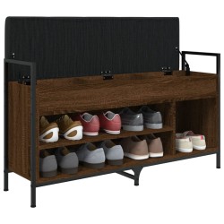 Banc à chaussures Chêne marron 105,5x32x57,5 cm Bois ingénierie 