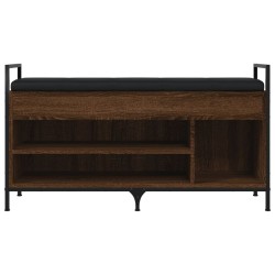 Banc à chaussures Chêne marron 105,5x32x57,5 cm Bois ingénierie 
