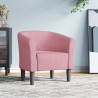 Chaise cabriolet rose velours 