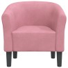 Chaise cabriolet rose velours 
