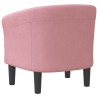 Chaise cabriolet rose velours 