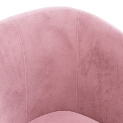 Chaise cabriolet rose velours 
