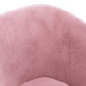 Chaise cabriolet rose velours 