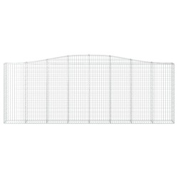 Paniers à gabions arqués 2 pcs 400x30x140/160 cm Fer galvanisé 