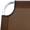 Chaise longue pliable extra haute pour seniors Marron Aluminium 