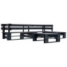 Salon de jardin palette 4 pcs avec coussins sable bois 