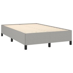 Sommier à lattes de lit et matelas gris clair 120x190 cm tissu 