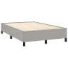 Sommier à lattes de lit et matelas gris clair 120x190 cm tissu 