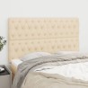 Têtes de lit 4 pcs Crème 80x7x78/88 cm Tissu 