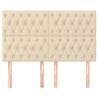 Têtes de lit 4 pcs Crème 80x7x78/88 cm Tissu 