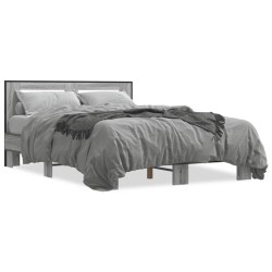 Cadre de lit sans matelas sonoma gris 120x190 cm 