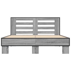 Cadre de lit sans matelas sonoma gris 120x190 cm 