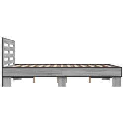 Cadre de lit sans matelas sonoma gris 120x190 cm 