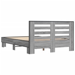 Cadre de lit sans matelas sonoma gris 120x190 cm 