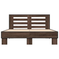 Cadre de lit sans matelas chêne marron 120x190 cm 