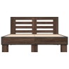 Cadre de lit sans matelas chêne marron 120x190 cm 