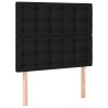 Sommier à lattes de lit avec matelas Noir 90x200 cm Tissu 