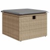 Salon de jardin avec coussins 6 pcs beige résine tressée 