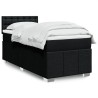 Sommier à lattes de lit avec matelas Noir 100x200 cm Tissu 