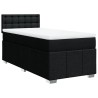 Sommier à lattes de lit avec matelas Noir 100x200 cm Tissu 