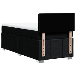 Sommier à lattes de lit avec matelas Noir 100x200 cm Tissu 