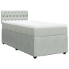 Sommier à lattes de lit et matelas Gris clair 100x200cm Velours 