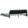 Cadre de lit sans matelas bleu 200x200 cm velours 