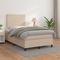 Sommier à lattes de lit avec matelas Cappuccino 120x200 cm 