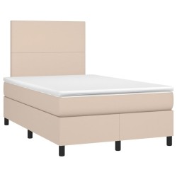 Sommier à lattes de lit avec matelas Cappuccino 120x200 cm 