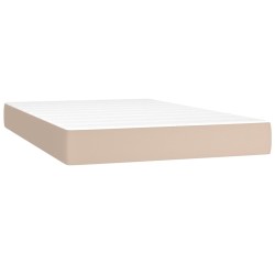 Sommier à lattes de lit avec matelas Cappuccino 120x200 cm 