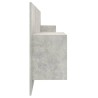 Tête de lit avec armoires Gris béton Bois d'ingénierie 