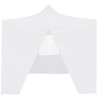 Tente de réception pliable avec 4 parois 3x3 m Acier Blanc 