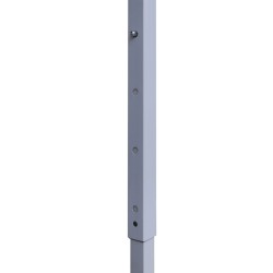 Tente de réception pliable avec 4 parois 3x3 m Acier Blanc 