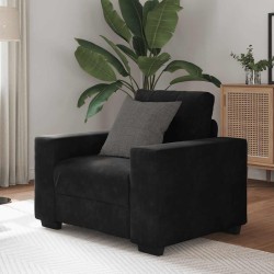 Fauteuil noir 60 cm velours 